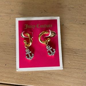 Juicy couture gold hoop earrings